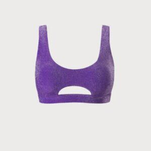 BERLOOK PLUS SIZE Purple Lurex Cut Out TOP ONLY 25